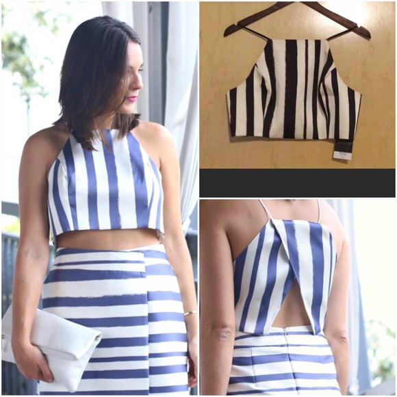 Topshop Tops - Topshop Striped Crop Tank NEW